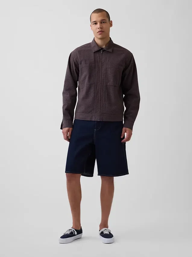 10,5" weite Denim-Carpenter-Shorts