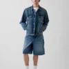 10,5" weite Denim-Carpenter-Shorts