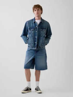 10,5" weite Denim-Carpenter-Shorts