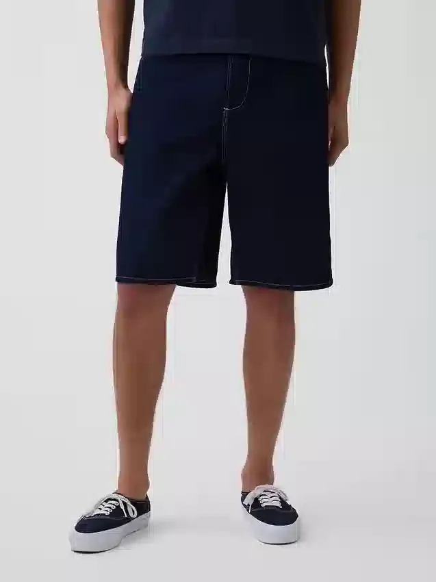 10,5" weite Denim-Carpenter-Shorts