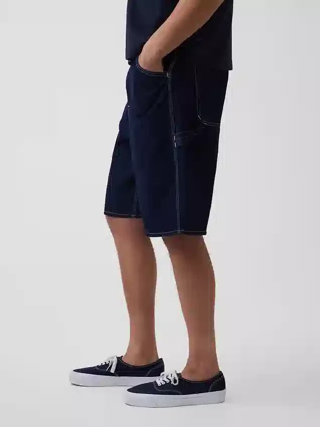 10,5" weite Denim-Carpenter-Shorts