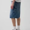 10,5" weite Denim-Carpenter-Shorts