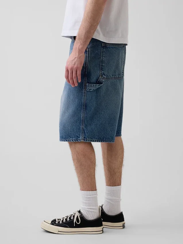 10,5" weite Denim-Carpenter-Shorts