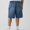 10,5" weite Denim-Carpenter-Shorts