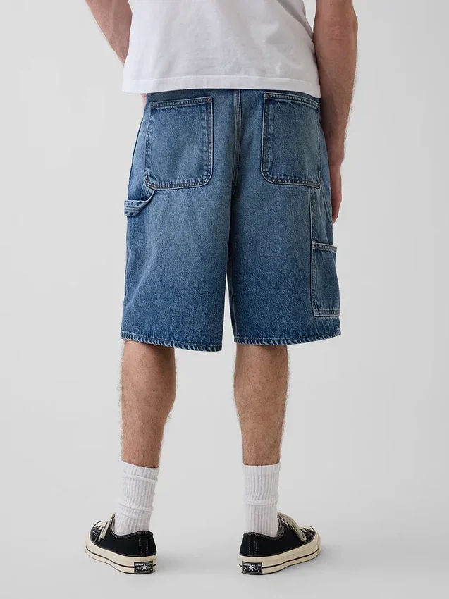 10,5" weite Denim-Carpenter-Shorts