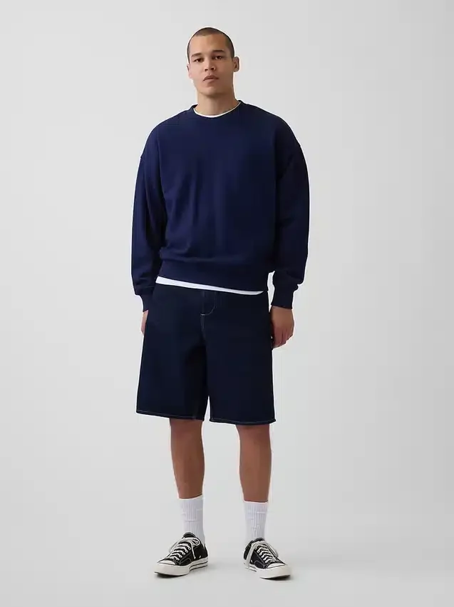 10,5" weite Denim-Carpenter-Shorts