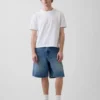 10,5" weite Denim-Carpenter-Shorts