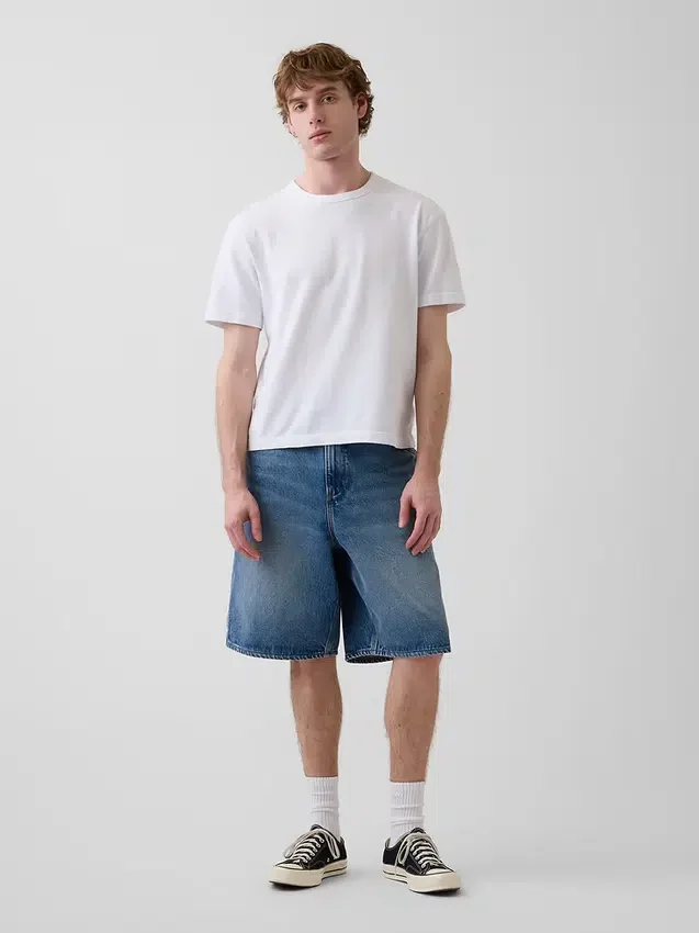 10,5" weite Denim-Carpenter-Shorts