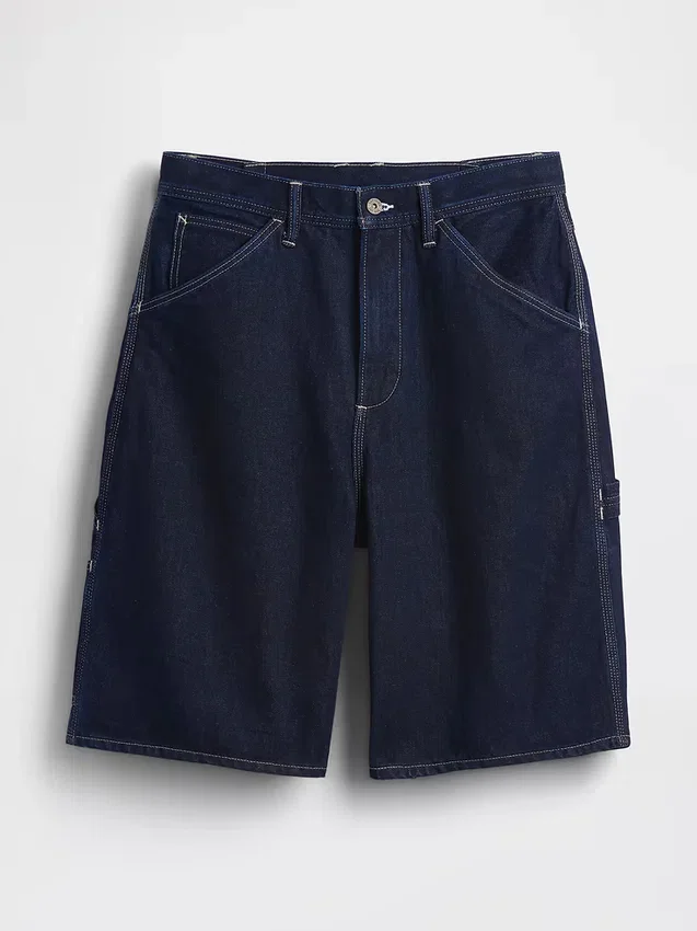 10,5" weite Denim-Carpenter-Shorts