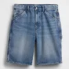 10,5" weite Denim-Carpenter-Shorts
