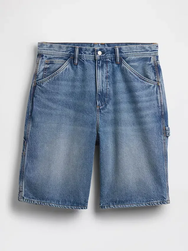 10,5" weite Denim-Carpenter-Shorts