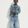 10,5" weite Denim-Carpenter-Shorts