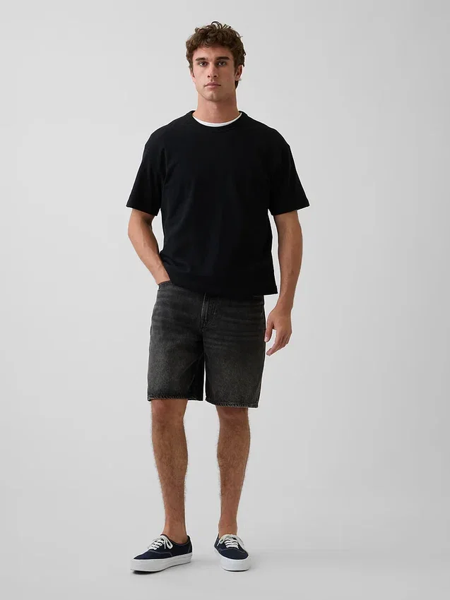 10,5" weite Jeans-Shorts