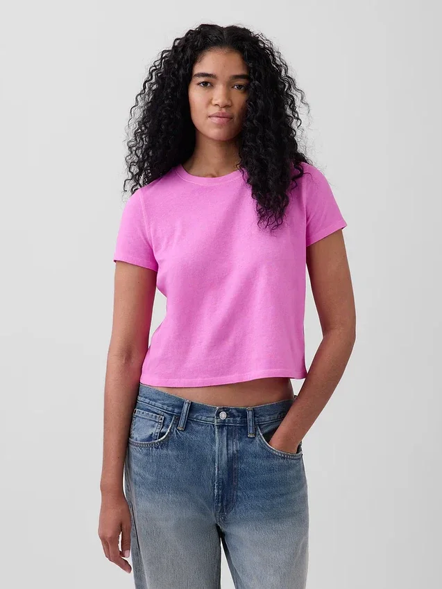 100 % Baumwolle – Authentisches Shrunken-T-Shirt