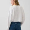 100 % Baumwolle, übergroßer „Americana“-Crop-Pullover