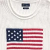 100 % Baumwolle, übergroßer „Americana“-Crop-Pullover