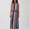 100 % Baumwolle, gestreift, bequemer Maxi-Pullover-Rock