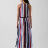 100 % Baumwolle, gestreift, bequemer Maxi-Pullover-Rock