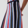 100 % Baumwolle, gestreift, bequemer Maxi-Pullover-Rock