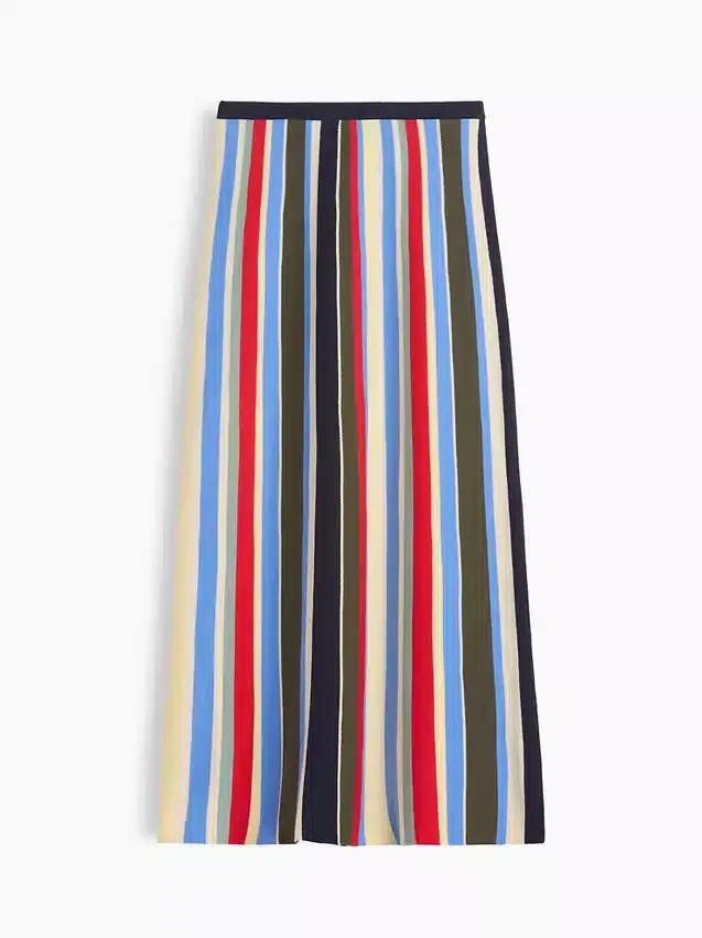 100 % Baumwolle, gestreift, bequemer Maxi-Pullover-Rock