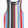 100 % Baumwolle – Gestreiftes Neckholder-Pullover-Tanktop