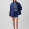 100 % Baumwolle – Kurzer Pullover mit Fässchenärmeln