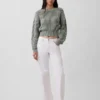 100 % Baumwolle – Kurzer Pullover mit Fässchenärmeln