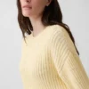 100 % Baumwolle – Kurzer Pullover mit Fässchenärmeln