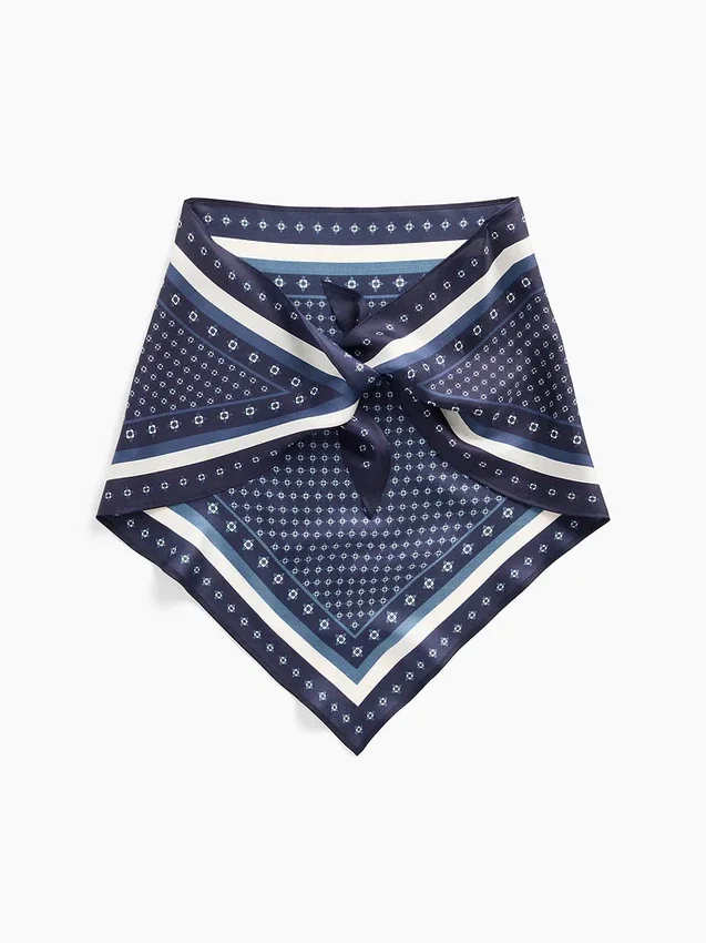 100 % Seide – Übergroßer dreieckiger Bandana-Schal