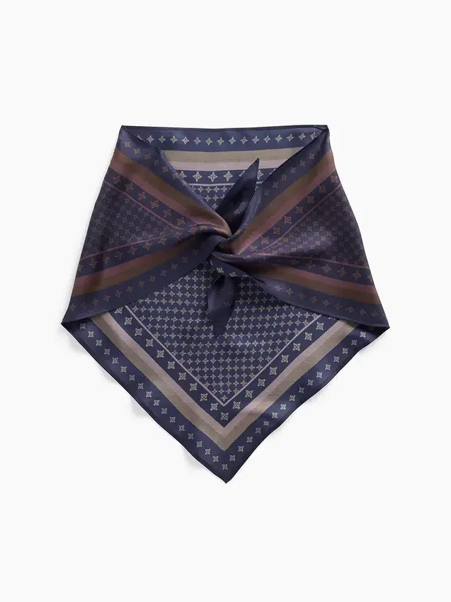 100 % Seide – Übergroßer dreieckiger Bandana-Schal