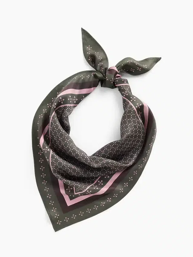 100 % Seide – Übergroßer dreieckiger Bandana-Schal