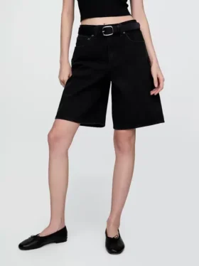 11″ Denim-Shorts mit mittlerer Leibhöhe und verlängertem Schnitt
