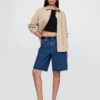 11" Mid-Rise-Longline-Jeansshorts