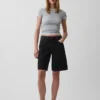 11" Mid-Rise-Longline-Jeansshorts