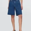 11" Mid-Rise-Longline-Jeansshorts