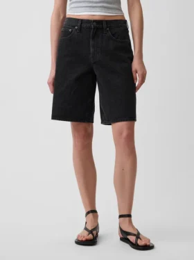 11″ Mid-Rise-Longline-Jeansshorts