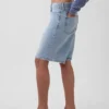 11" Mid-Rise-Longline-Jeansshorts