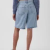 11" Mid-Rise-Longline-Jeansshorts