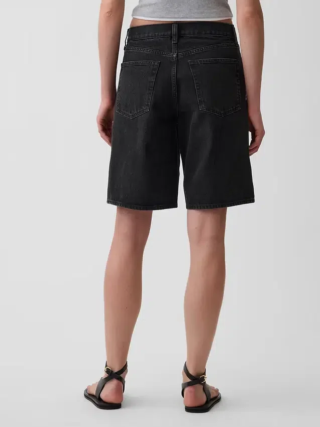 11" Mid-Rise-Longline-Jeansshorts