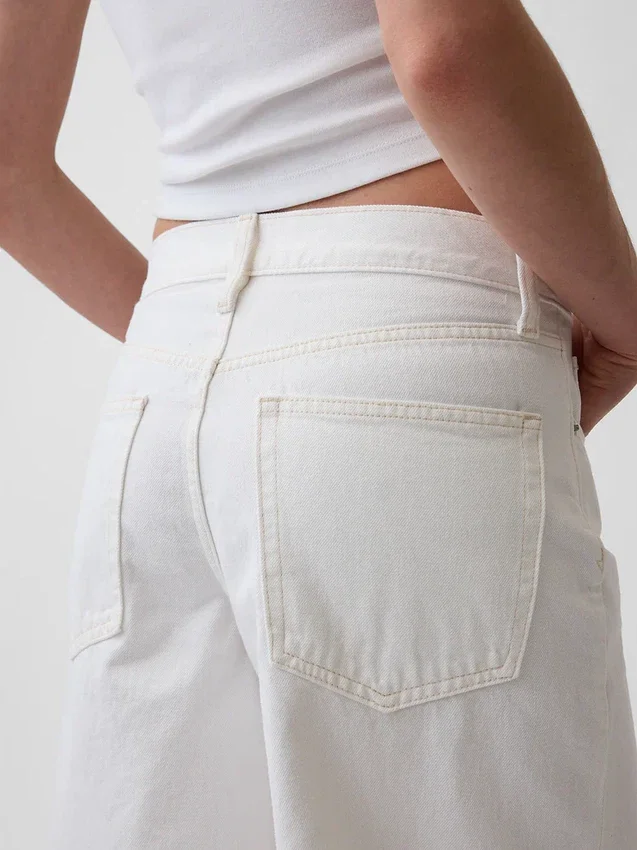 11" Mid-Rise-Longline-Jeansshorts