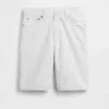 11" Mid-Rise-Longline-Jeansshorts