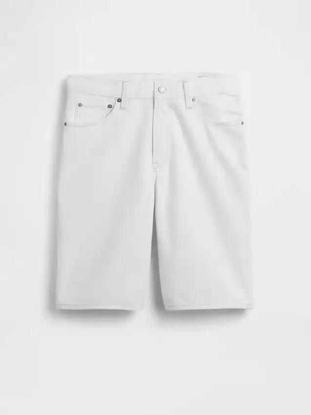 11" Mid-Rise-Longline-Jeansshorts