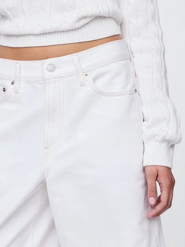 11" Mid-Rise-Longline-Jeansshorts