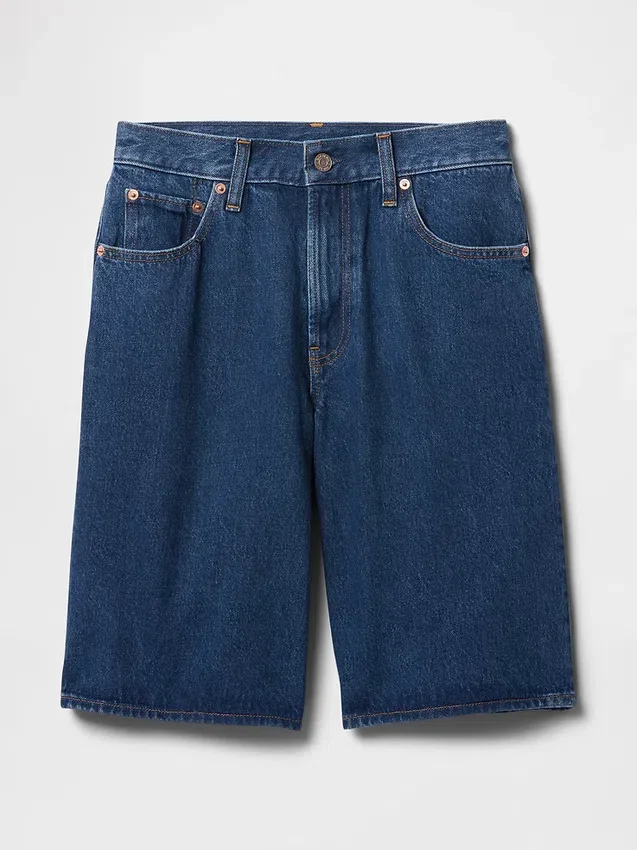 11" Mid-Rise-Longline-Jeansshorts