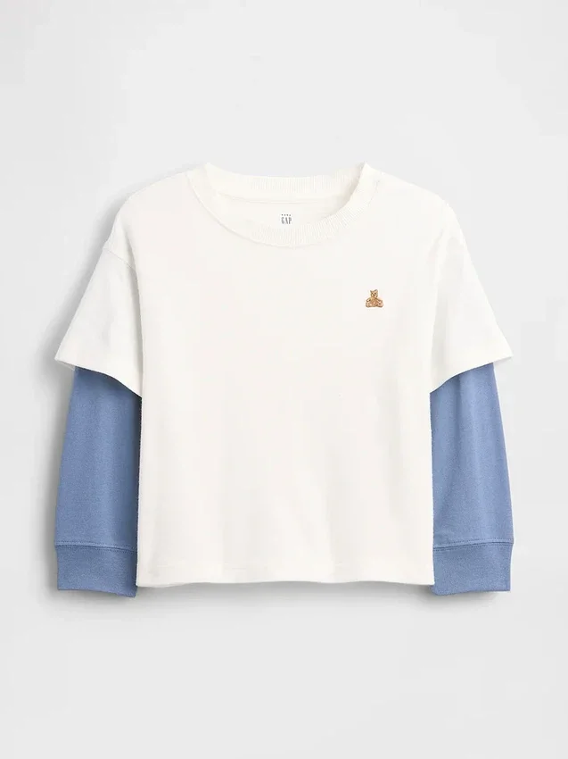 2-in-1-T-Shirt aus schwerer Baumwolle für Baby & Kleinkind