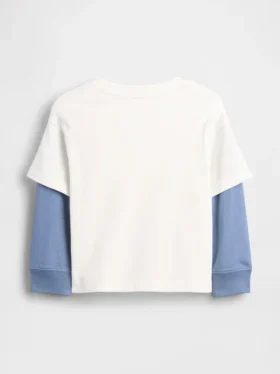 2-in-1-T-Shirt aus schwerer Baumwolle für Baby & Kleinkind