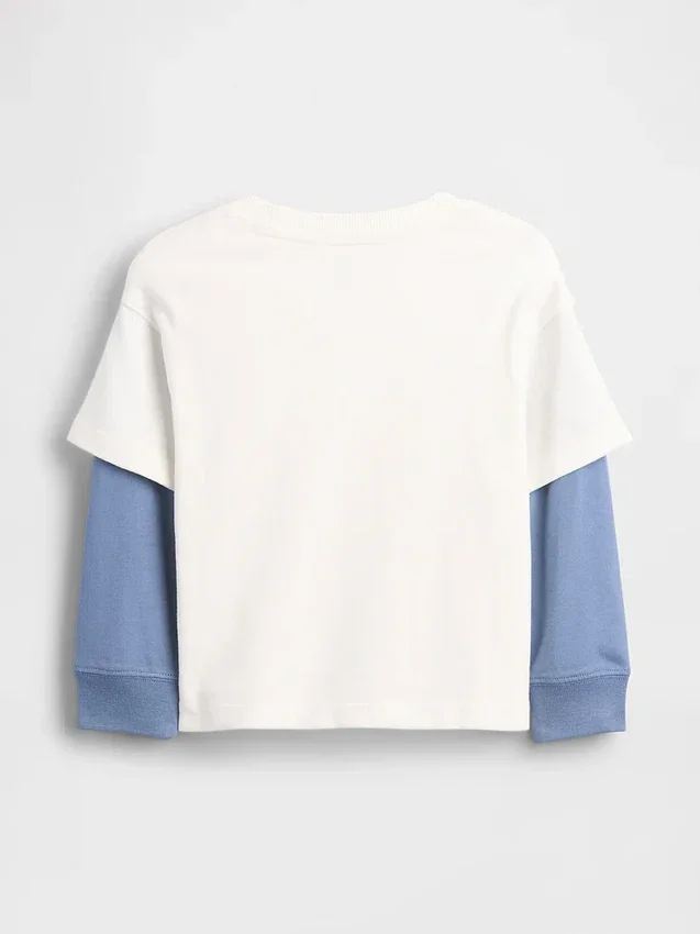 2-in-1-T-Shirt aus schwerer Baumwolle für Baby & Kleinkind