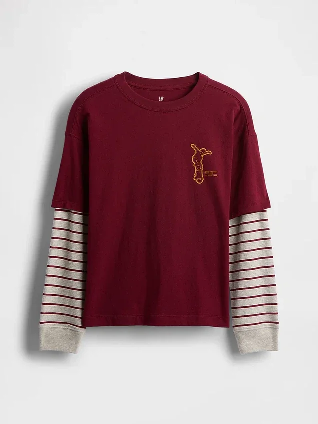 2-in-1-T-Shirt mit Grafik für Kinder