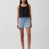 3,5" hohe, locker sitzende, gerade geschnittene Jeansshorts