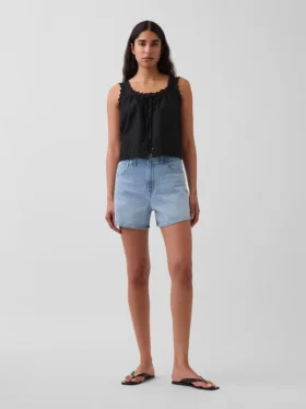 3,5" hohe, locker sitzende, gerade geschnittene Jeansshorts